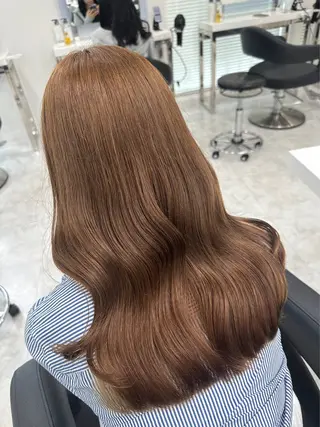ロング カラー ヘアアレンジ 韓国レイヤー＆ピンク 艶髪🩶maikoのヘアスタイル
