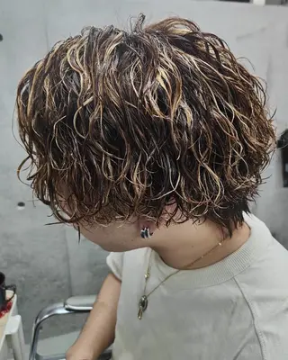 パーマ ミディアム カラー メンズ 【メンズ専門】 田口雄也のヘアスタイル