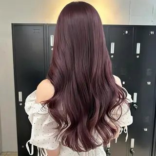 カラー セミロング 韓国ヘア♡🇰🇷 暖色♡透明感カラー✨のヘアスタイル