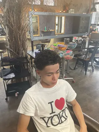 パーマ メンズ litbyfifth 濵崎寛太のヘアスタイル