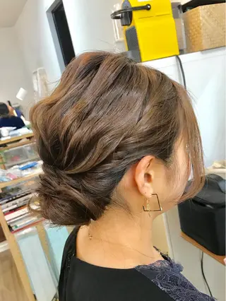 ミディアム ヘアアレンジ ヘアセット/卒業式 袴着付け✨清水玲歌のヘアスタイル