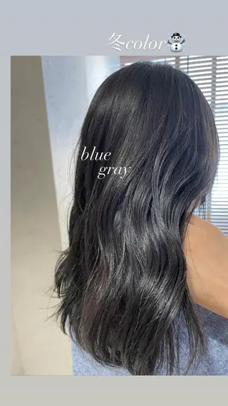 セミロング カラー 外山 実咲のヘアスタイル