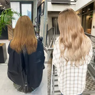 ロング カラー ヘアアレンジ TATSUYA アートディレクターのヘアスタイル