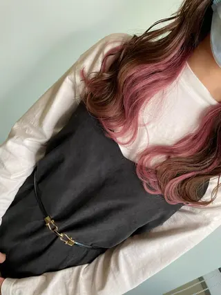 ロング カラー 髪質改善/美髪矯正/ ハイトーン Kuroのヘアスタイル