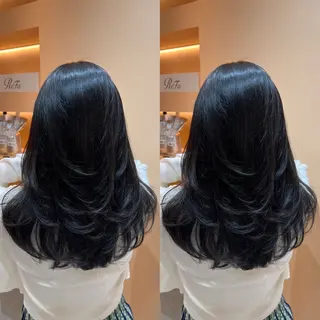 ミディアム D.I.E.V.A 渋谷所属・💕韓国レイヤー× 髪質改善 宮内諒のヘアスタイル