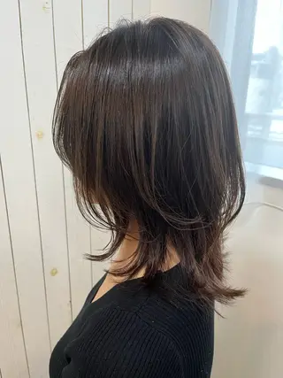 ミディアム JUNO所属・阪神西宮★JUNO 川﨑温子のヘアスタイル