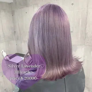 セミロング カラー 💕ブリーチ/ヘアメ 🎀YUUKAのヘアスタイル