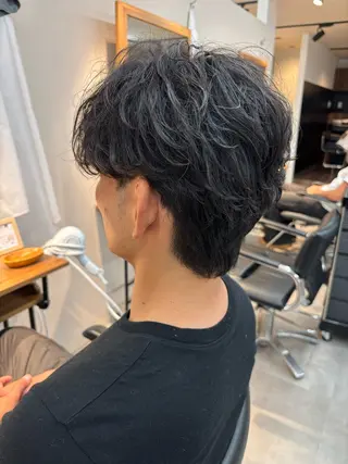 パーマ メンズ フェザーパーマ/韓国 /メンズカット/保立のヘアスタイル
