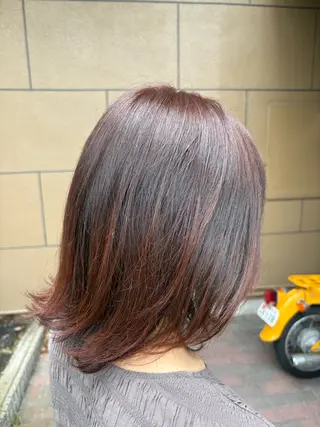 ミディアム カラー eclat hair’s beau group所属・西村 優我のヘアスタイル