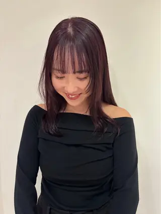 セミロング カラー yew所属・名古屋カラーモデル/ 暖色カラー/リカのヘアスタイル