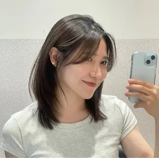 ミディアム ❤︎︎韓国ヘア❤︎︎ 𝑺𝒉𝒊𝒉𝒐のヘアスタイル