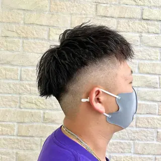 カラー 艶髪レイヤーの王 復活の大澤竜馬のヘアスタイル