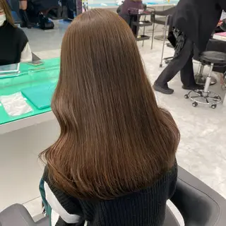 ミディアム ブラウンベージュ🤎 ブリーチなし🤎のヘアスタイル