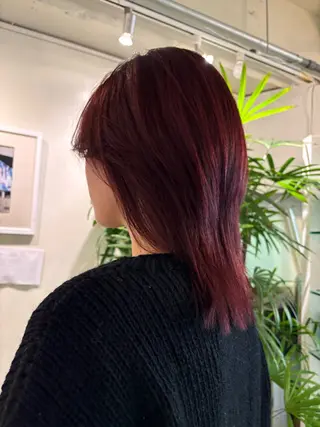 ミディアム カラー les baladins du miroir所属・🍃YURI 🍃のヘアスタイル