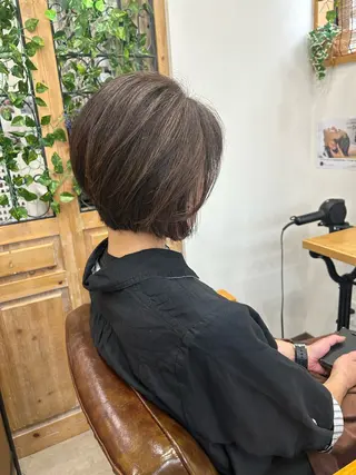 ショート ブリーチなしベージュ /ヘアセット/ミユのヘアスタイル