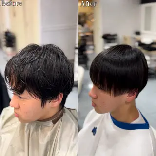 ショート パーマ メンズ 🔮メンズ縮毛矯正 毛流れパーマ💎竹永のヘアスタイル