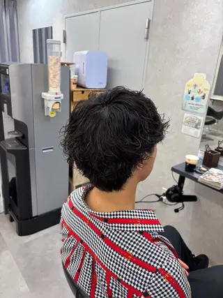 ショート パーマ メンズ 【透明感カラー‎✨】 中島日菜のヘアスタイル