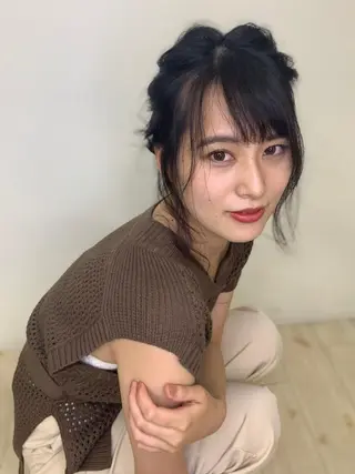 セミロング 心斎橋/海外レイヤー 募集中三好玲奈のヘアスタイル