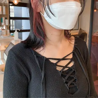 ミディアム カラー ヘアアレンジ yuka .のヘアスタイル