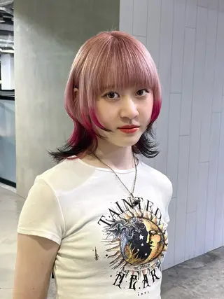 ミディアム カラー 池袋/ウルフ /AMATOKYOのヘアスタイル