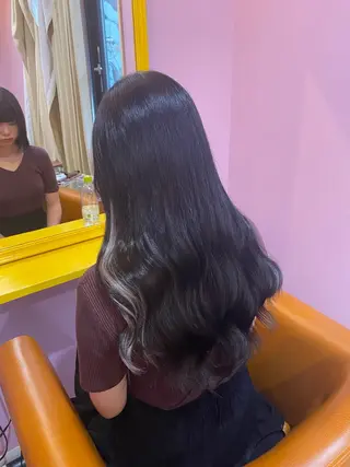 セミロング チビ編み込みエクステ どぅ〜す/YUIのヘアスタイル