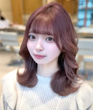 ロング カラー 韓国ヘア/レイヤー/ 顔まわり/りょーとのヘアスタイル