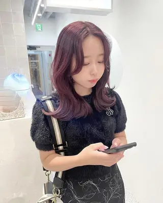 ロング 🎀韓国/艶髪/暗髪 🎀 柚月🫧立川駅のヘアスタイル