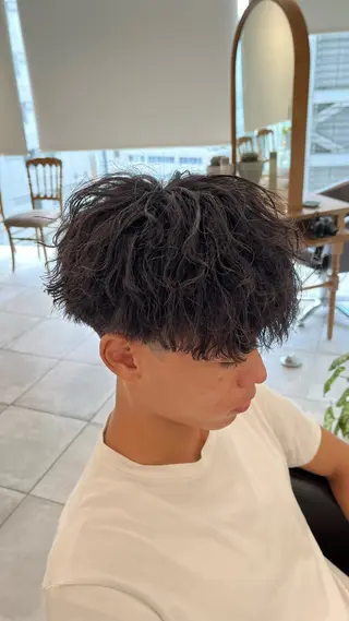 ショート パーマ メンズ 🏆メンズヘア特化 🥇代表りんぺーのヘアスタイル