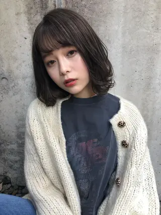 ミディアム カラー 透明感カラー│ レイヤーヘア中居美樹のヘアスタイル