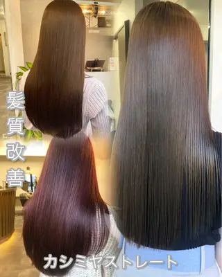 ロング 【髪質改善】 【酸性ストレート】のヘアスタイル