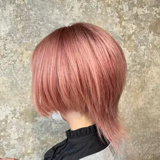 ショート カラー 編み込みエクステ/ ハイトーン りょすけのヘアスタイル