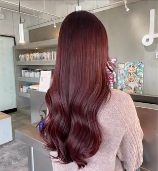 セミロング カラー ブリーチカラー特化 ✨️永井諒のヘアスタイル