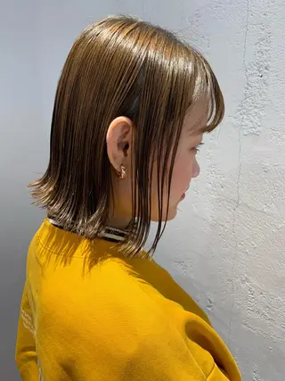 ミディアム ヘアアレンジ 🫧透明感カラー/ ボブ/小笠原汐海🪽のヘアスタイル