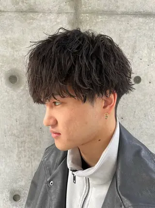 ショート カラー パーマ ヘアアレンジ メンズ キッズ 亀井隆汰/メンズ専門 パーマ特化美容師のヘアスタイル