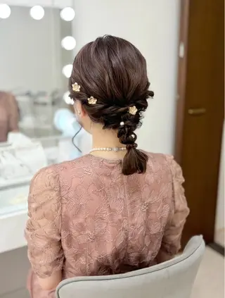 ミディアム ヘアアレンジ ヘアセットサロン /上坪愛美のヘアスタイル