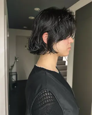 ショート パーマ ボブ/レイヤー/ケア パーマ/リュウタのヘアスタイル