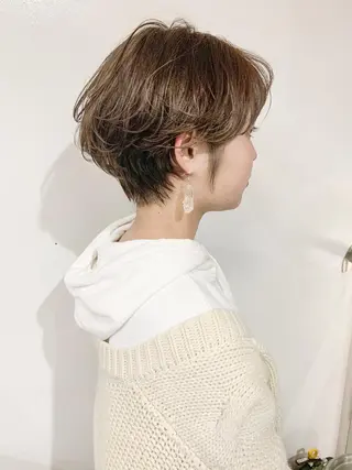 ショート カラー パーマ ショート/レイヤー なら石井知希のヘアスタイル