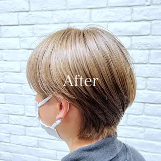 ショート カラー メンズ レディースヘア💫 加藤たいが🐯のヘアスタイル