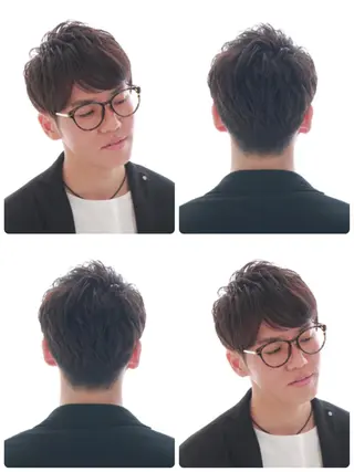 メンズ レイヤー／パーマ 西山賢志のヘアスタイル