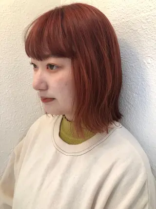 カラー ブリーチカラー🎀 韓国風/寺門美優のヘアスタイル