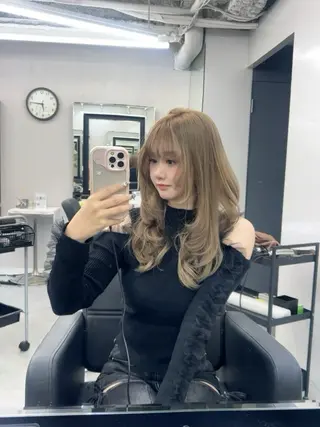 セミロング カラー 🫧miyu/カラー エクステ難波🐇ྀིのヘアスタイル