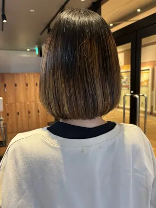 ショート 🎀ワンレンボブ🎀 ワンカラー　あゆみのヘアスタイル