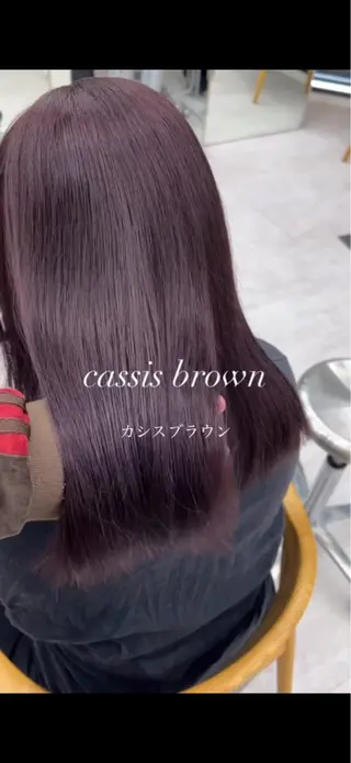 ロング カラー 名古屋／ブリーチ無し カラー／小顔カットのヘアスタイル