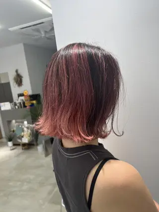 ショート カラー バレイヤージュ茅ヶ崎 オオタ カズキのヘアスタイル