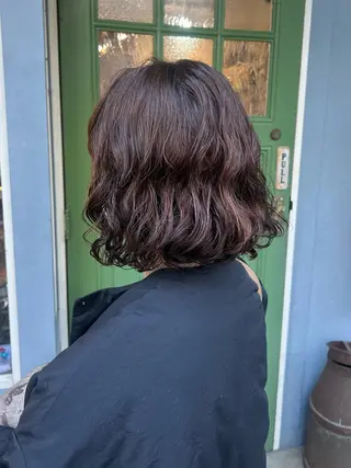 ショート パーマ 清水千優/パーマ/透 明感カラー/メンズのヘアスタイル