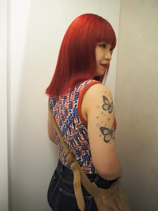 セミロング カラー ハイトーンカラー 🌙Mina🌙のヘアスタイル