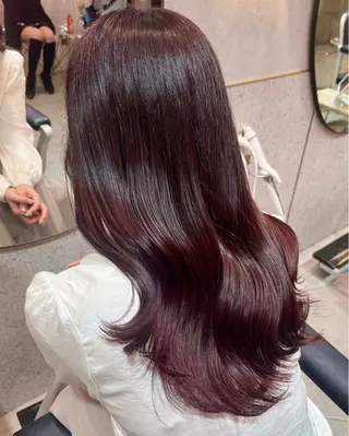 ロング Loom.by Sea【新宿】所属・暖色カラー/新宿/韓 国風レイヤー鮫島志穂のヘアスタイル