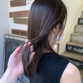 ミディアム カラー ノグチ ナツコのヘアスタイル
