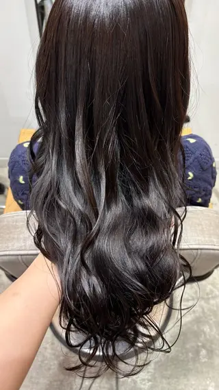 セミロング カラー 🎀ブリーチなし 透明感🎀yuhiのヘアスタイル