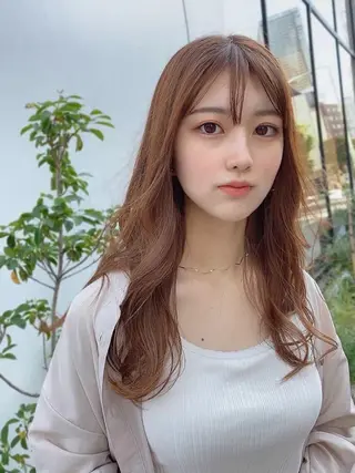 ロング カラー ヘアアレンジ 【公式】amble luxe池袋東口🩷のヘアスタイル